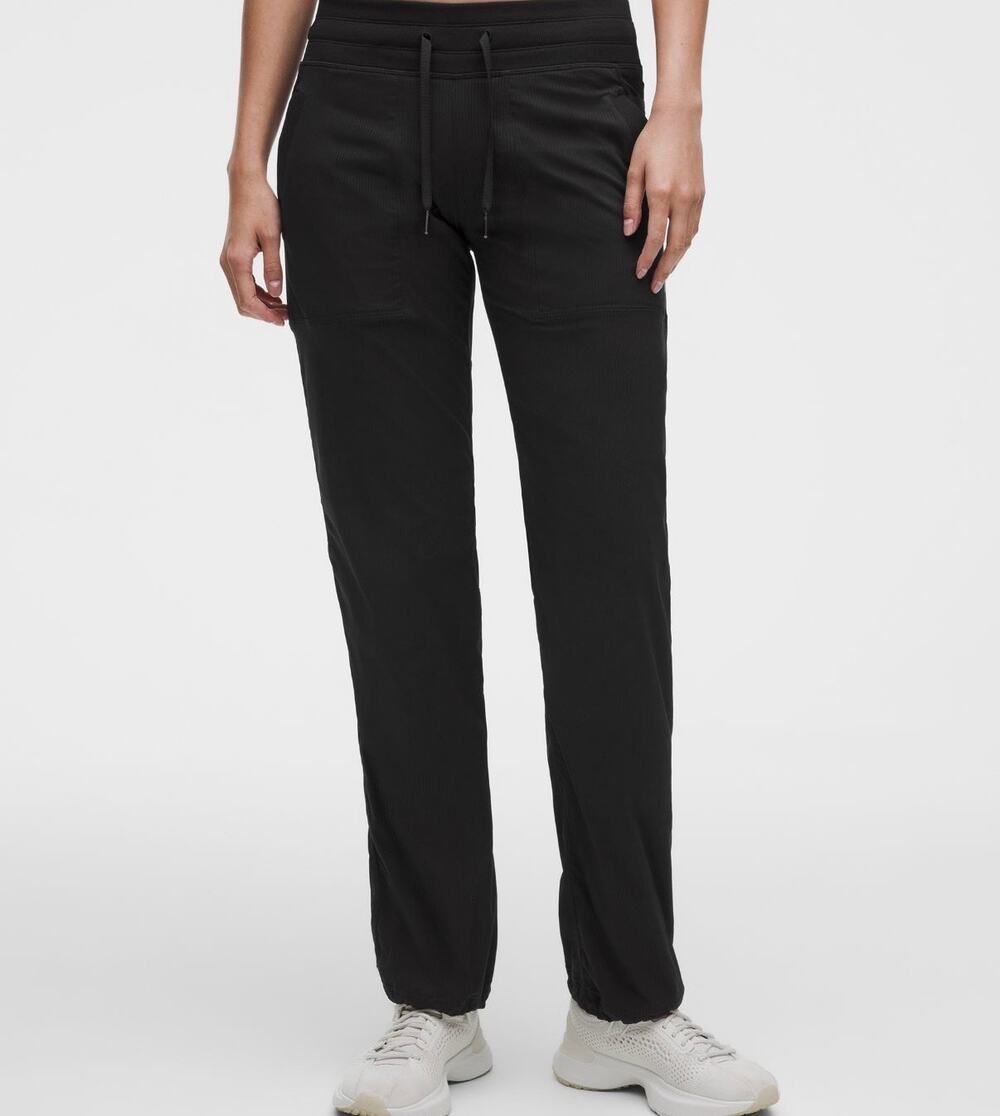Lululemon | Cinch Ankle Mid Rise Black Dance Studio Joggers Activewear Workout